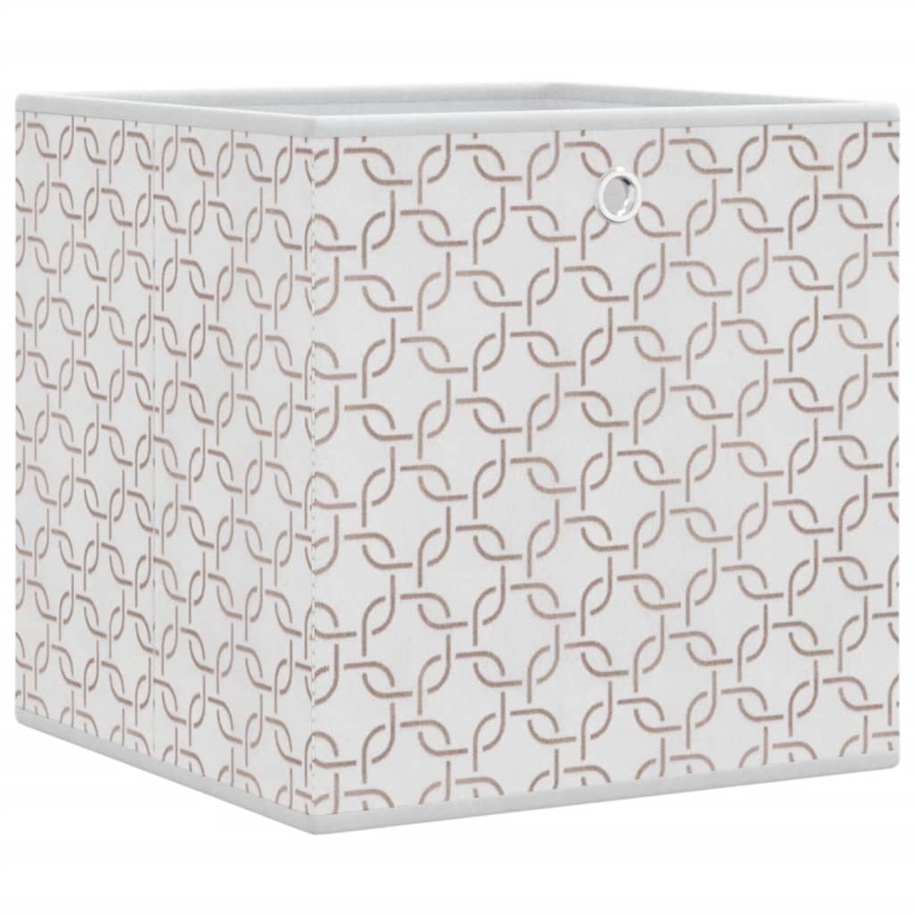 Vidaxx Aufbewahrungsboxen 10 Stück faltbar 32x32x32 cm Vliesstoff creme
