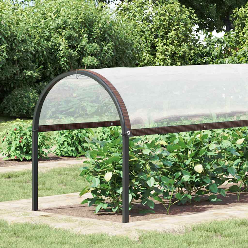 Vidaxl plantenafdekking met zeilringen 2x6 m polyethyleen