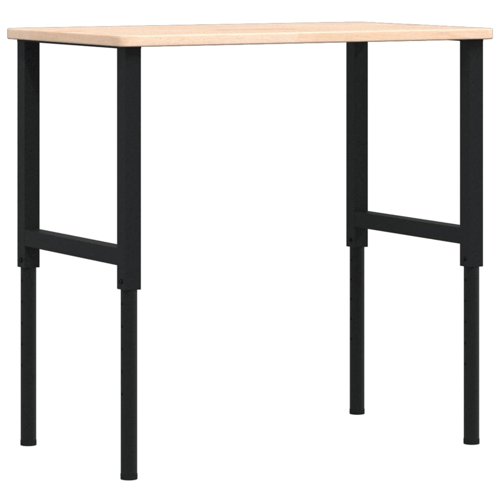 VidaXL Rechteckige Werkbank 100x60x(71,5-98) cm Massive Eiche