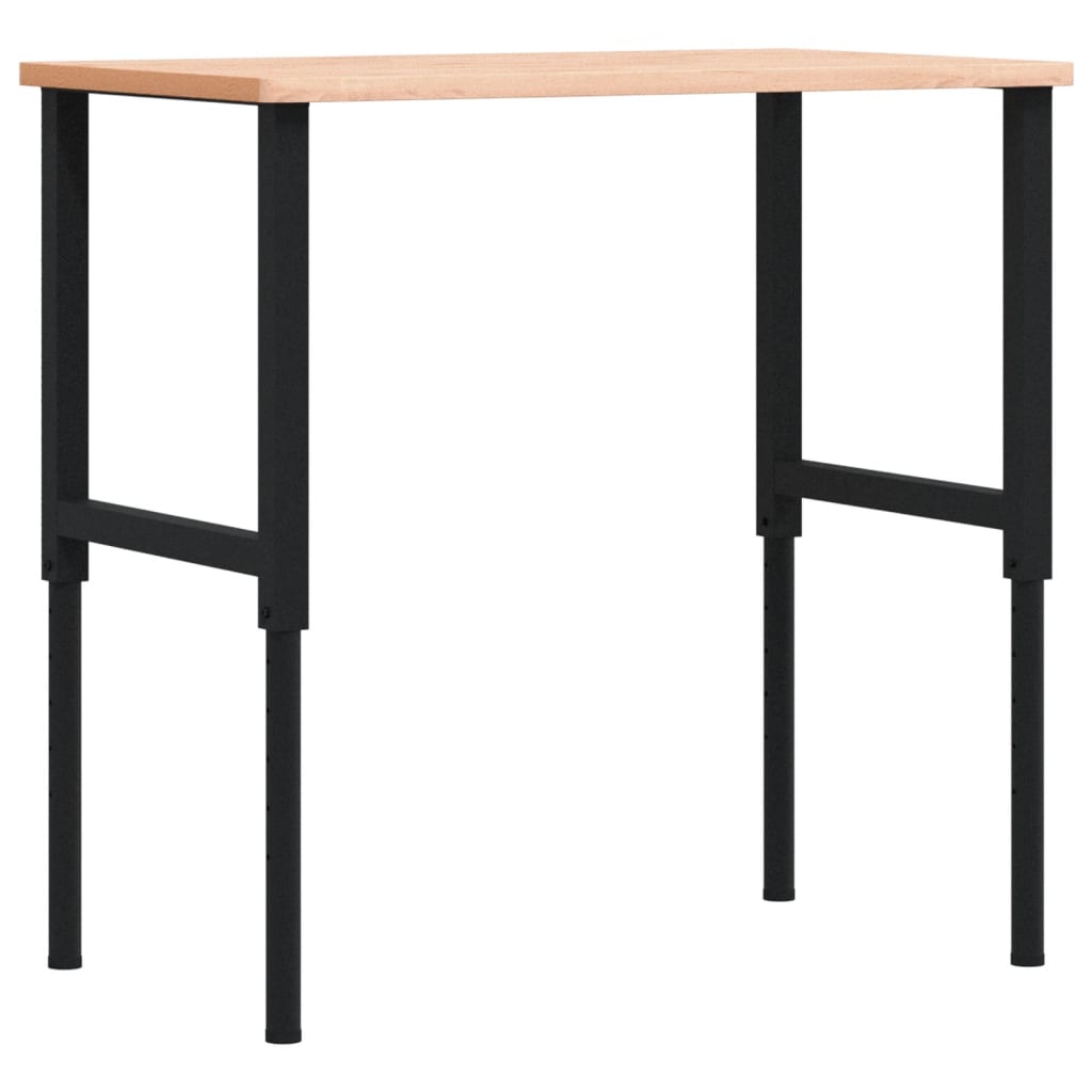 VidaXL Rechteckige Werkbank 100 x 60 x (71,5–98) cm, massives Buchenholz