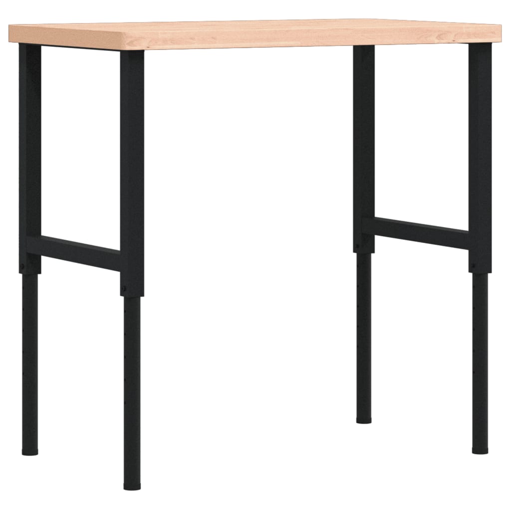 VidaXL Rechteckige Werkbank 100 x 60 x (73–99,5) cm, massives Buchenholz