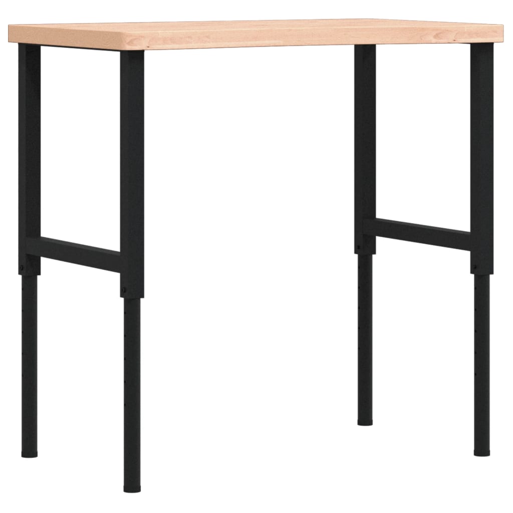 VidaXL Werkbank 100x(55-60)x(73-99,5) cm Massives Buchenholz
