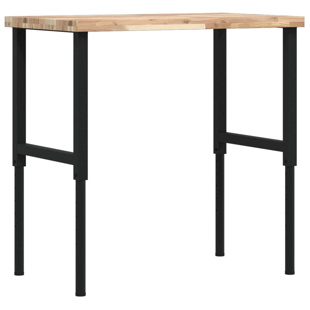 VidaXL Rechteckige Werkbank 100x60x(73-99,5) cm Massives Akazienholz