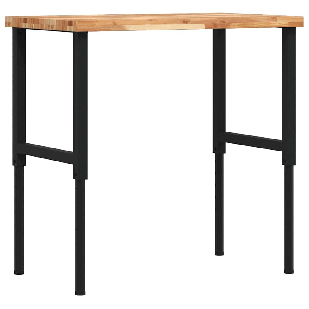 VidaXL Rechteckige Werkbank 100x60x(73-99,5) cm Massives Akazienholz