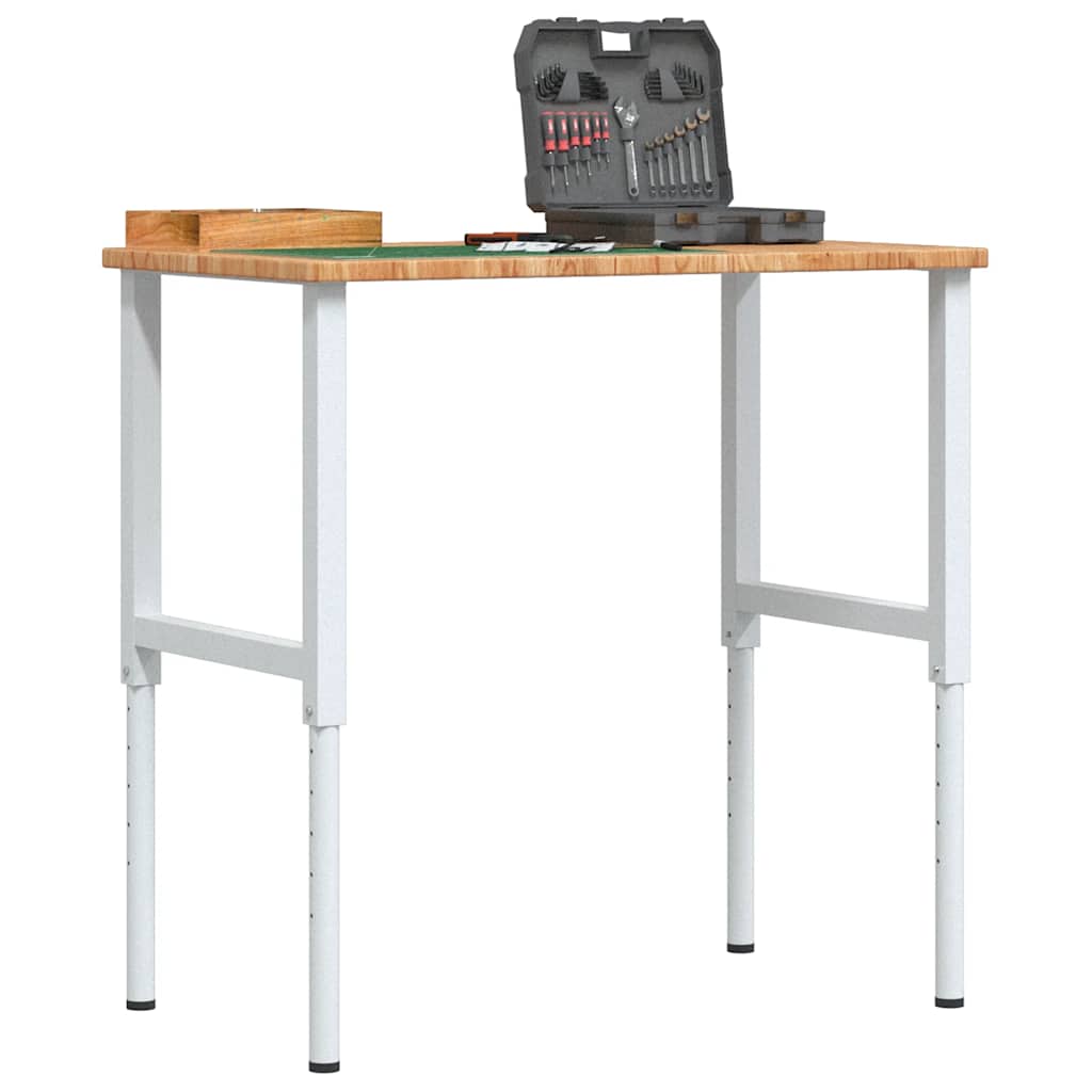 VidaXL Werkbank Rechteck 100x60x (71,5-98) cm Eiche hellbraun