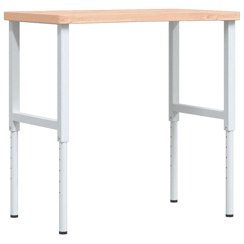 VidaXL Werkbank 100x(55-60)x(73-99,5) cm Massives Buchenholz