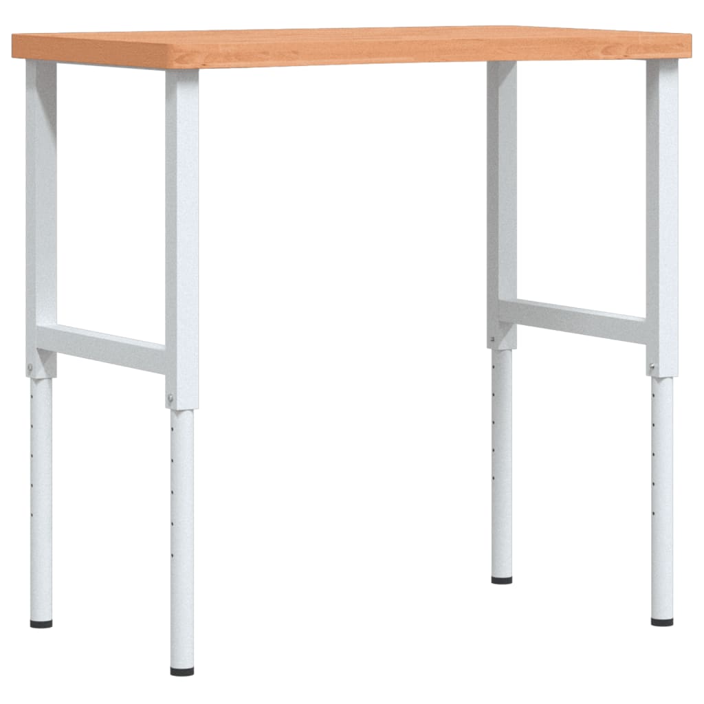 VidaXL Werkbank 100x(55-60)x(73-99,5) cm Massives Buchenholz
