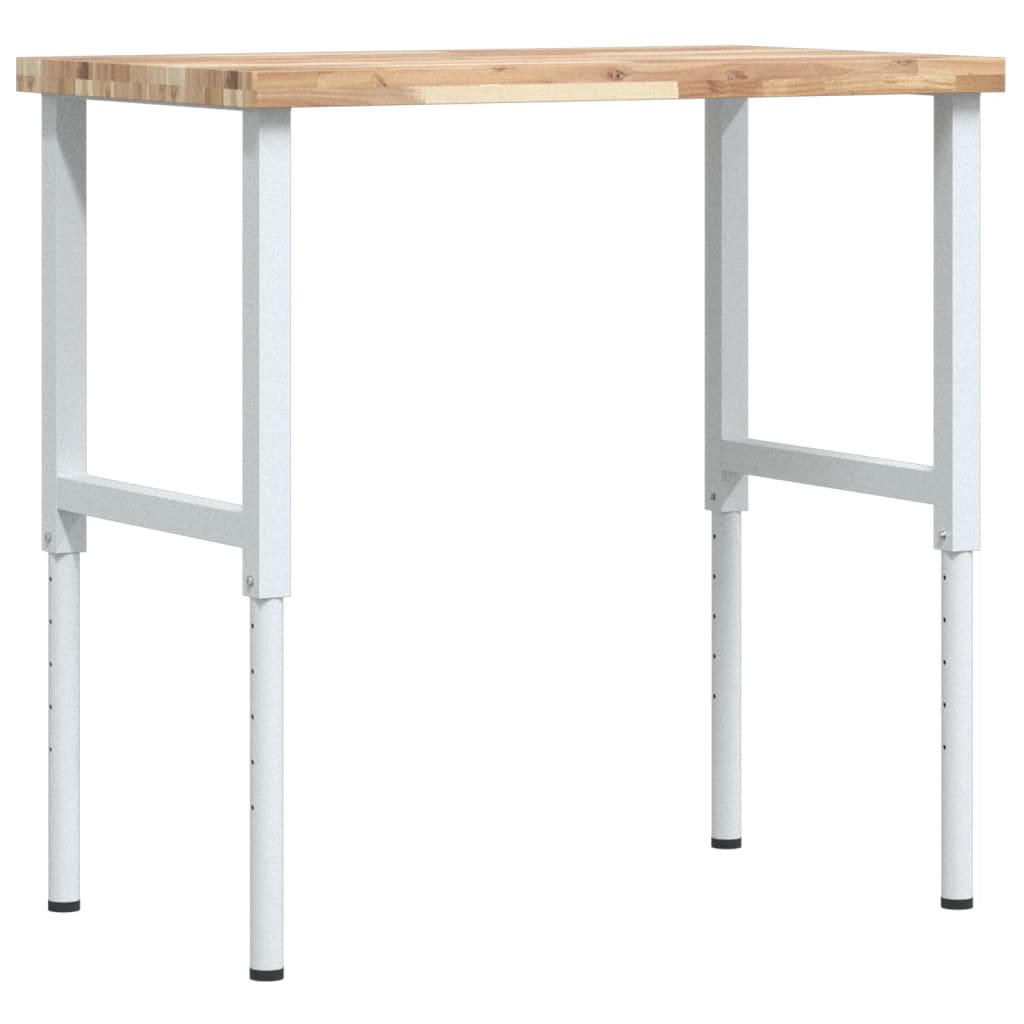 VidaXL Rechteckige Werkbank 100x60x(73-99,5) cm Massives Akazienholz