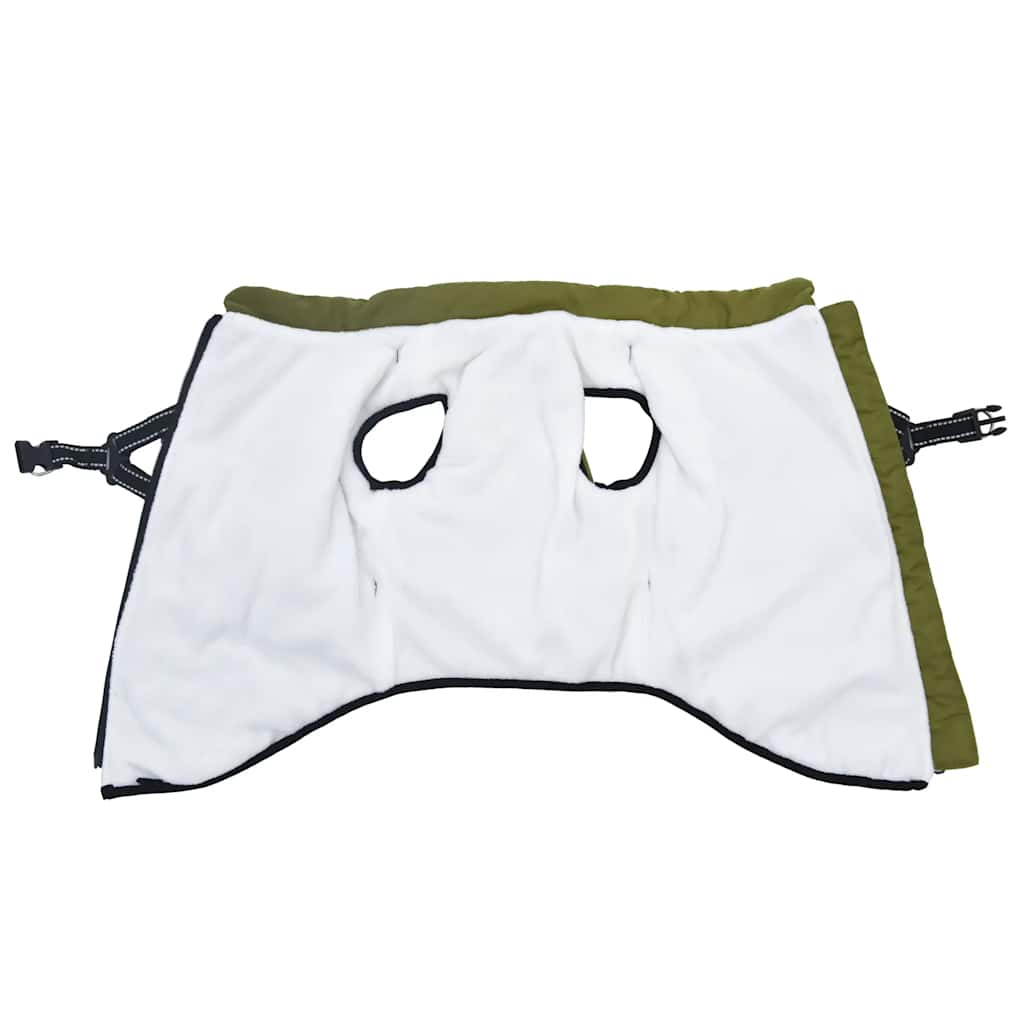 VidaXL Hundemantel mit Geschirr, wasserdicht, reflektierend, Armeegrün, L44