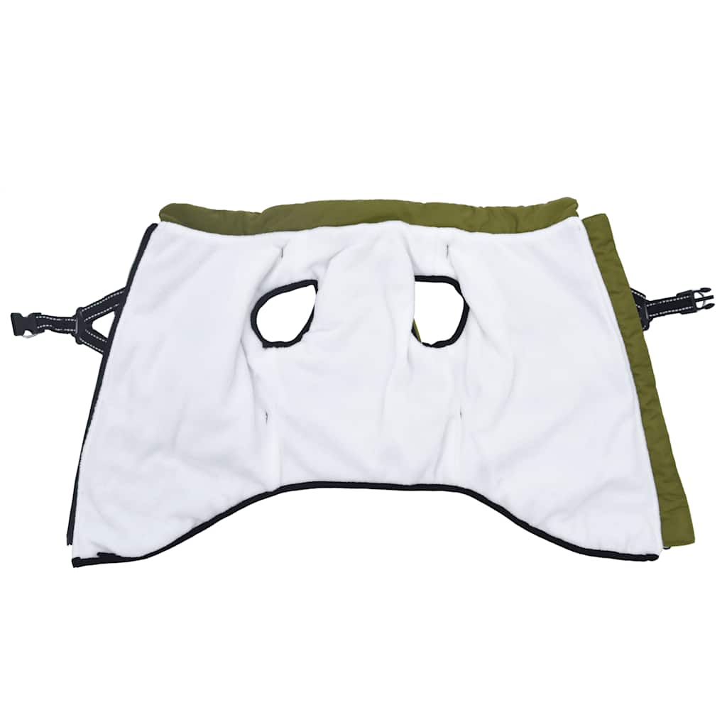 VidaXL Hundemantel mit Geschirr, wasserdicht, reflektierend, Armeegrün, L48