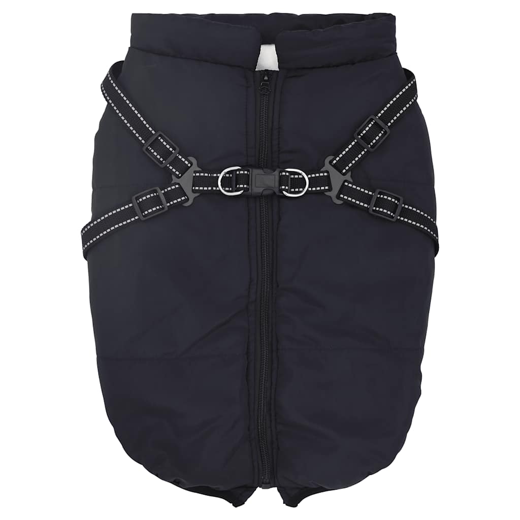 VidaXL Hundemantel mit Geschirr, wasserdicht, reflektierend, Marineblau, L48