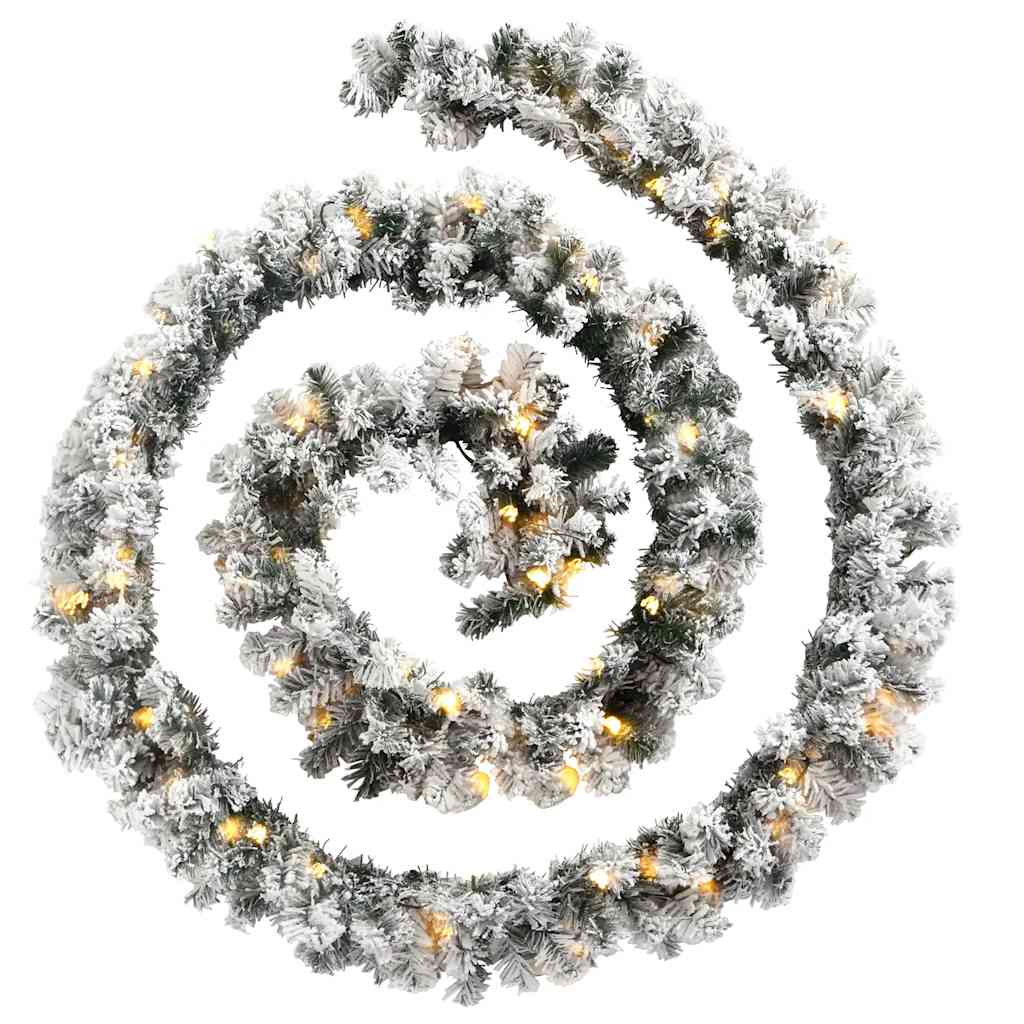 Vidaxx Weihnachtsgirlande mit LED-Beleuchtung 20 m PVC grün