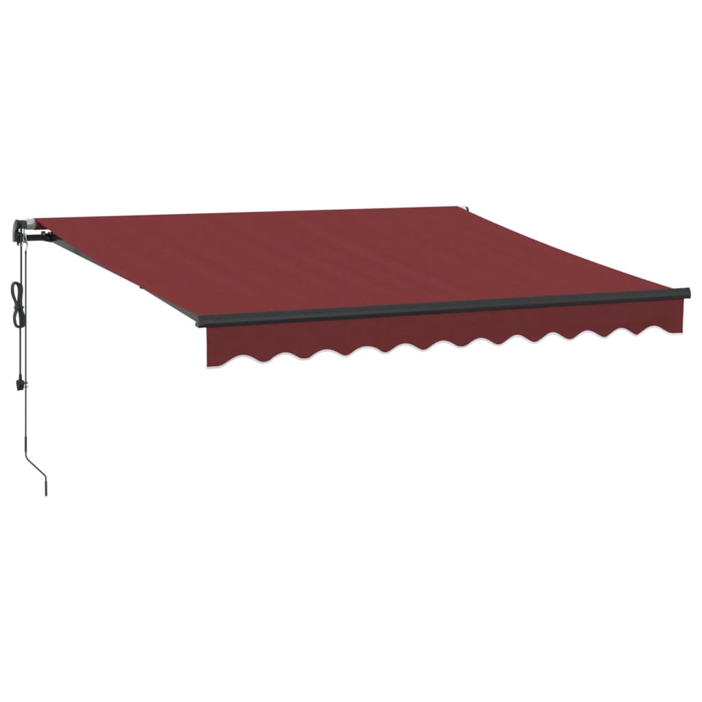 VidaXL Markise automatisch ausziehbar mit LEDs 300x250 cm Burgunderrot