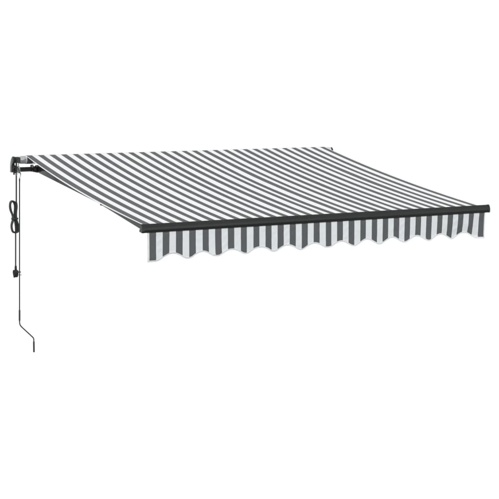 VidaXL Markise automatisch ausziehbar 300x250 cm Anthrazit und Weiß