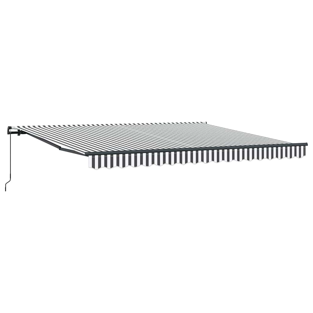 VidaXL Manuell ausziehbare Markise 400x300 cm Anthrazit und Weiß
