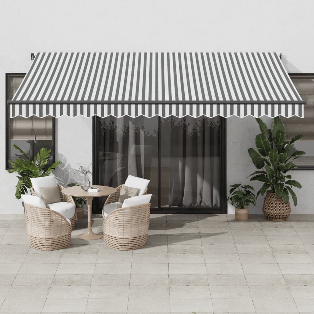 VidaXL Markise automatisch ausziehbar 450x300 cm in den Farben Anthrazit und Weiß