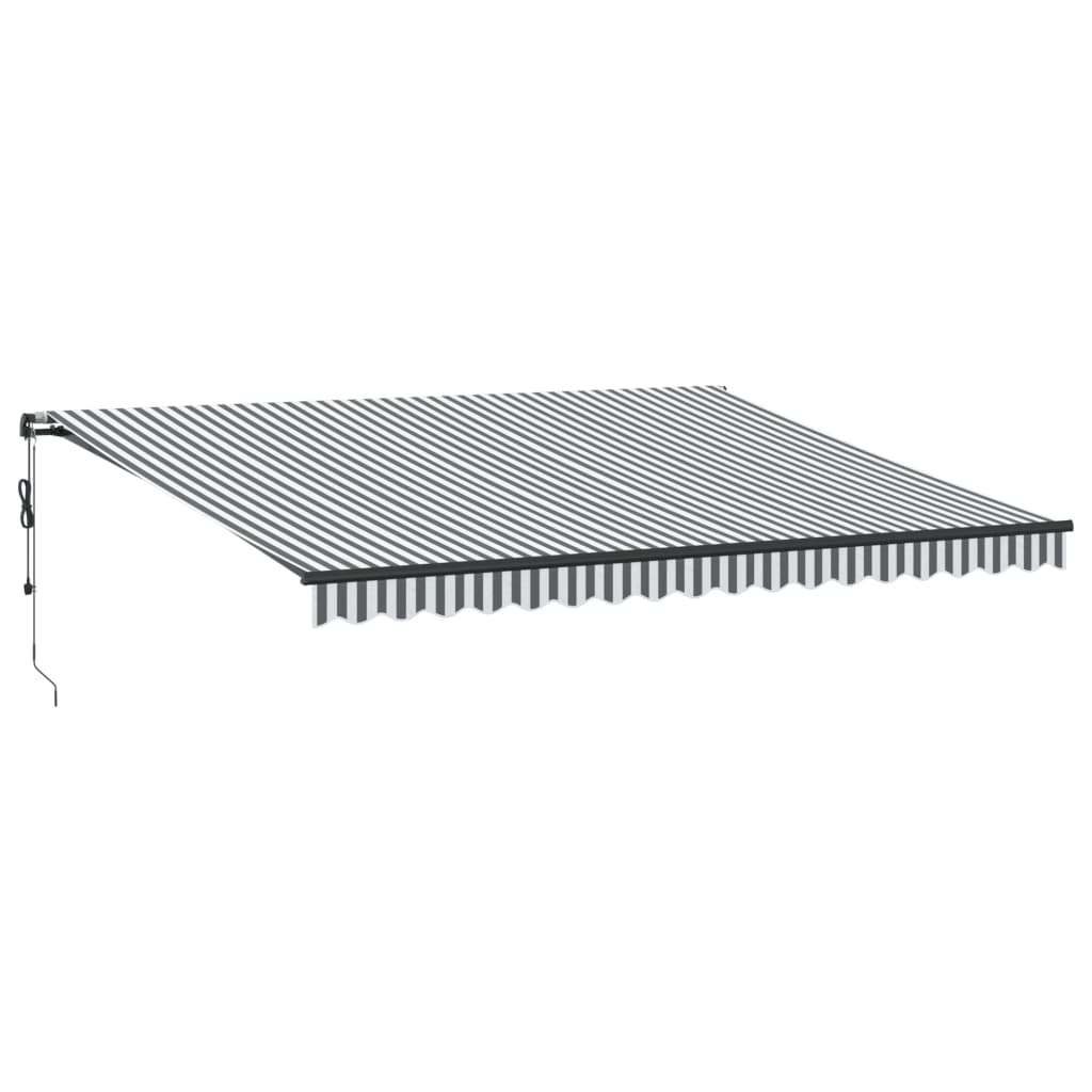 VidaXL Markise automatisch ausziehbar LED 450x300 cm Anthrazit und Weiß