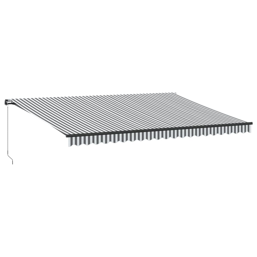 VidaXL Markise manuell ausziehbar und LED 500x300 cm Anthrazit und Weiß