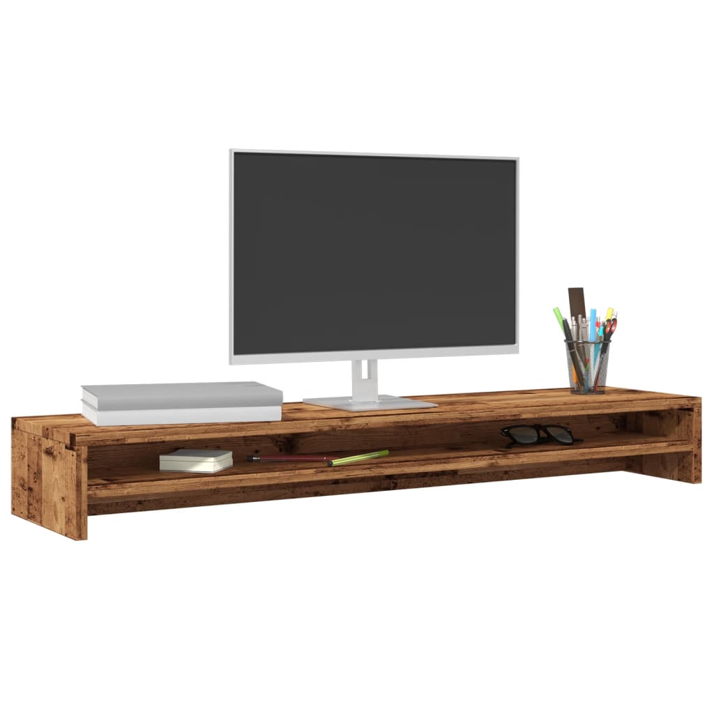 Vidaxxl Monitorständer 100x24x13 cm behandeltes Holz, altholzfarben