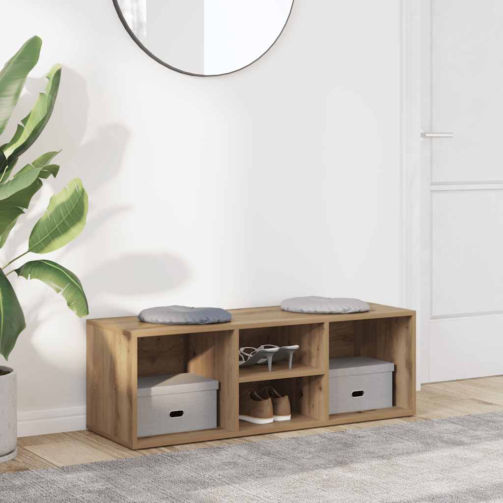Vidaxx Schuhbank 105 x 35 x 35 cm, handgefertigtes Holz, handgefertigte Eiche