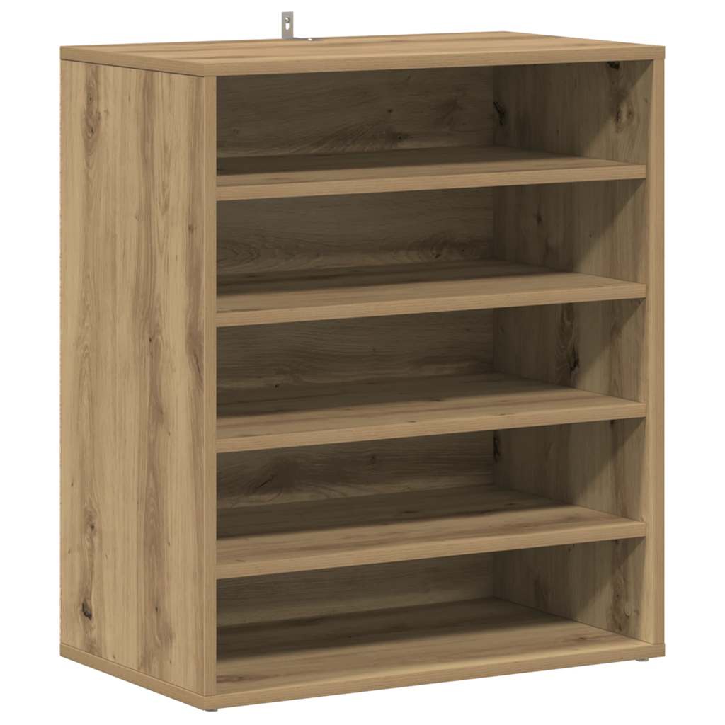 Vidaxx Schuhschrank 60x35x70 cm aus handgefertigtem Holz, handwerkliche Eichenfarbe