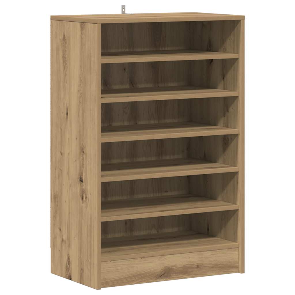 VidaXL Schuhschrank 60x35x92 cm aus handgefertigtem Holz, handwerkliche Eichenfarbe