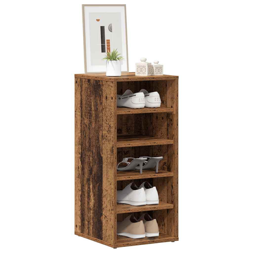 Vidaxx Schuhschränke 2 Stk. 32x35x70 cm behandeltes Holz, altholzfarben