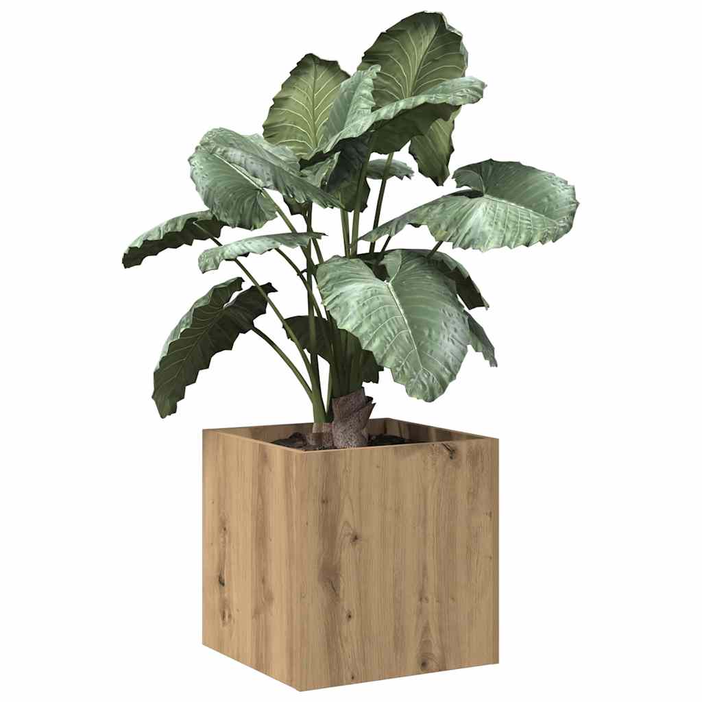 Vidaxx-Pflanzgefäß 40 x 40 x 40 cm, handgefertigtes Holz, handgefertigte Eichenfarbe