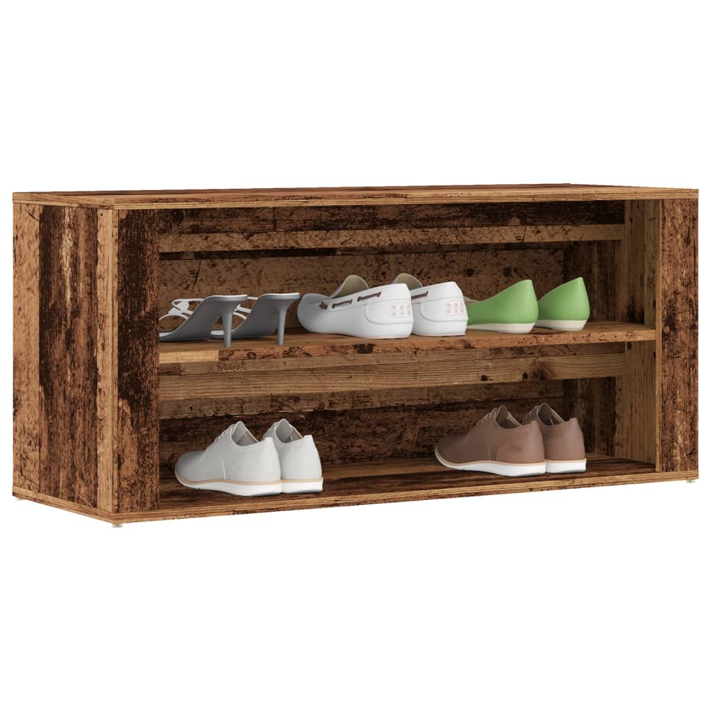 Vidaxx Schuhbank 100x35x45 cm Fertigholz, altholzfarben
