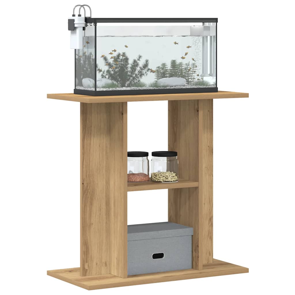 Vidaxx Aquarienständer 60x30x60cm aus handgefertigtem Holz, handwerkliche Eichenfarbe