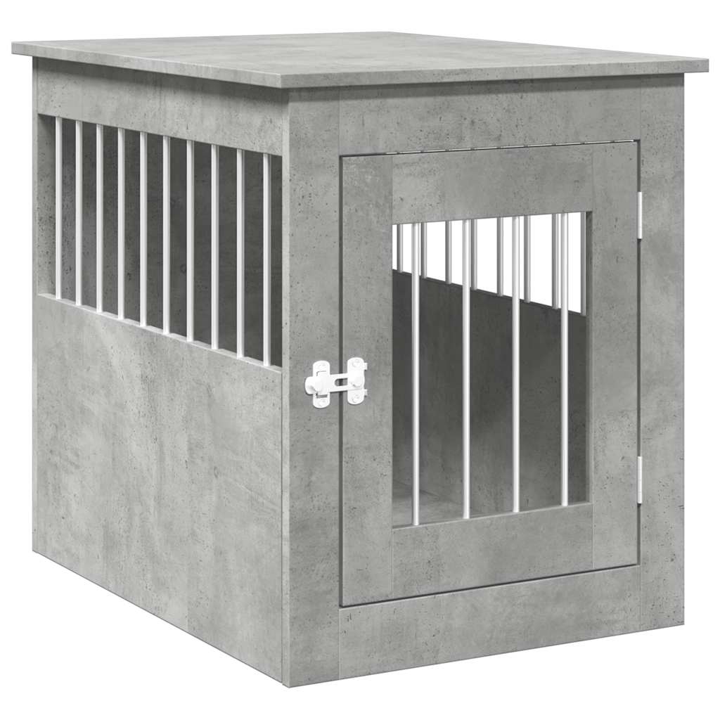 Vidaxxl Hundebox 55x75x65 cm Holzwerkstoff Betongrau