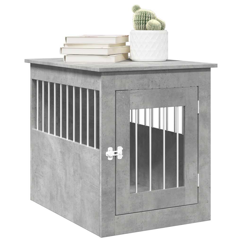 Vidaxxl Hundebox 55x75x65 cm Holzwerkstoff Betongrau