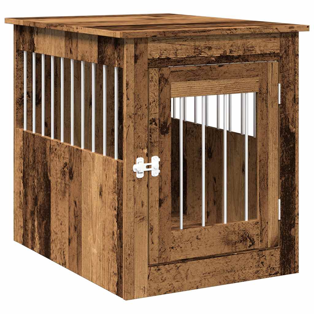 Vidaxxl Hundebox 55x75x65 cm fertiges Holz, altholzfarben