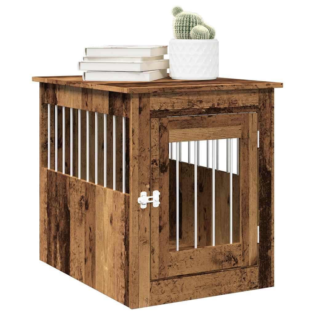 Vidaxxl Hundebox 55x75x65 cm fertiges Holz, altholzfarben