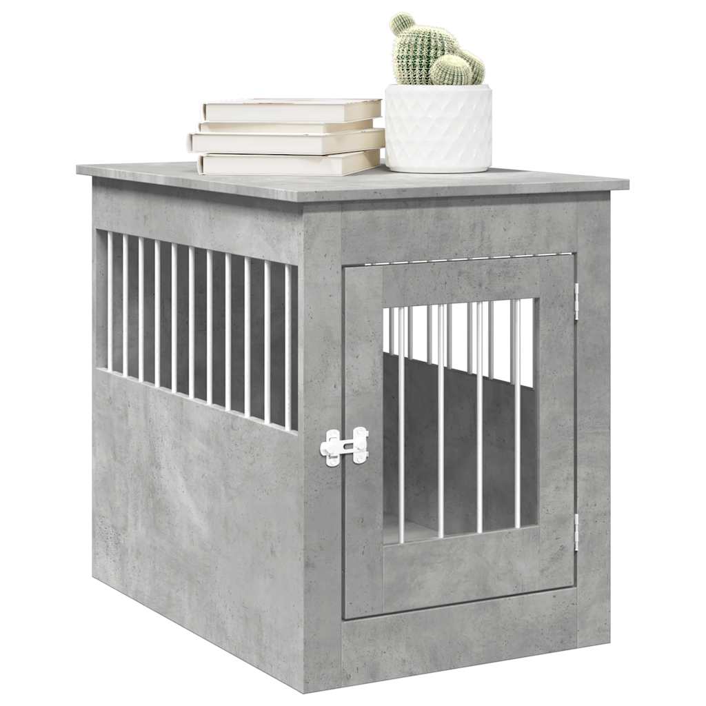 Vidaxl Hundebox 55 x 80 x 68 cm Holzwerkstoff Betongrau