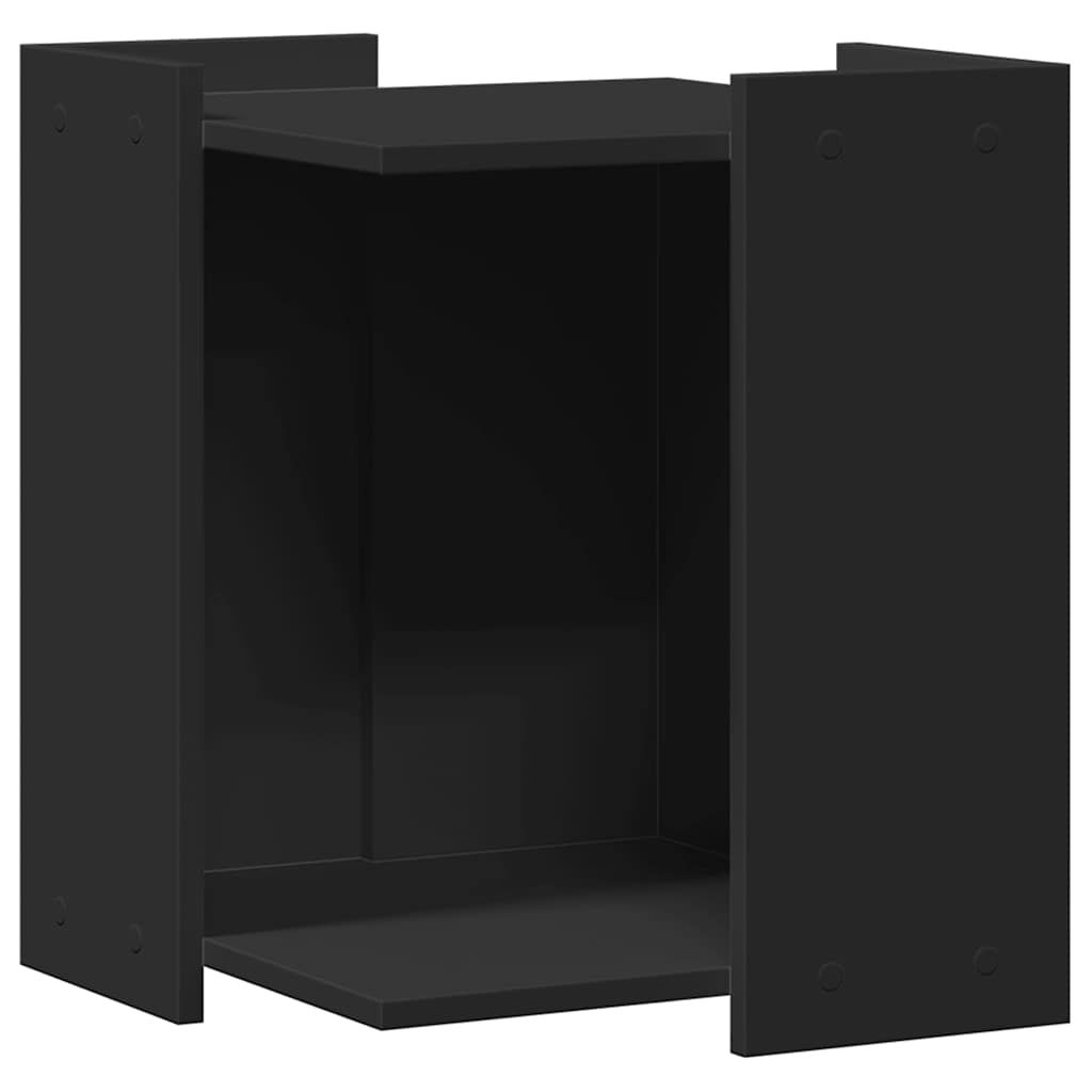 Vidaxx Katzentoilette 42x42x51 cm lackiertes Holz schwarz