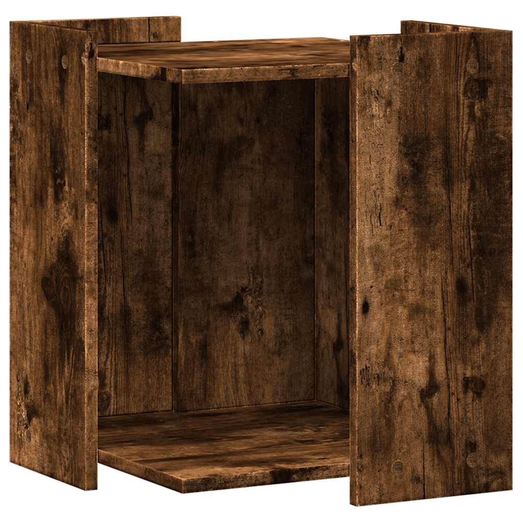 Vidaxxl Katzentoilette 42x42x51 cm verarbeitetes Holz, geräucherte Eiche