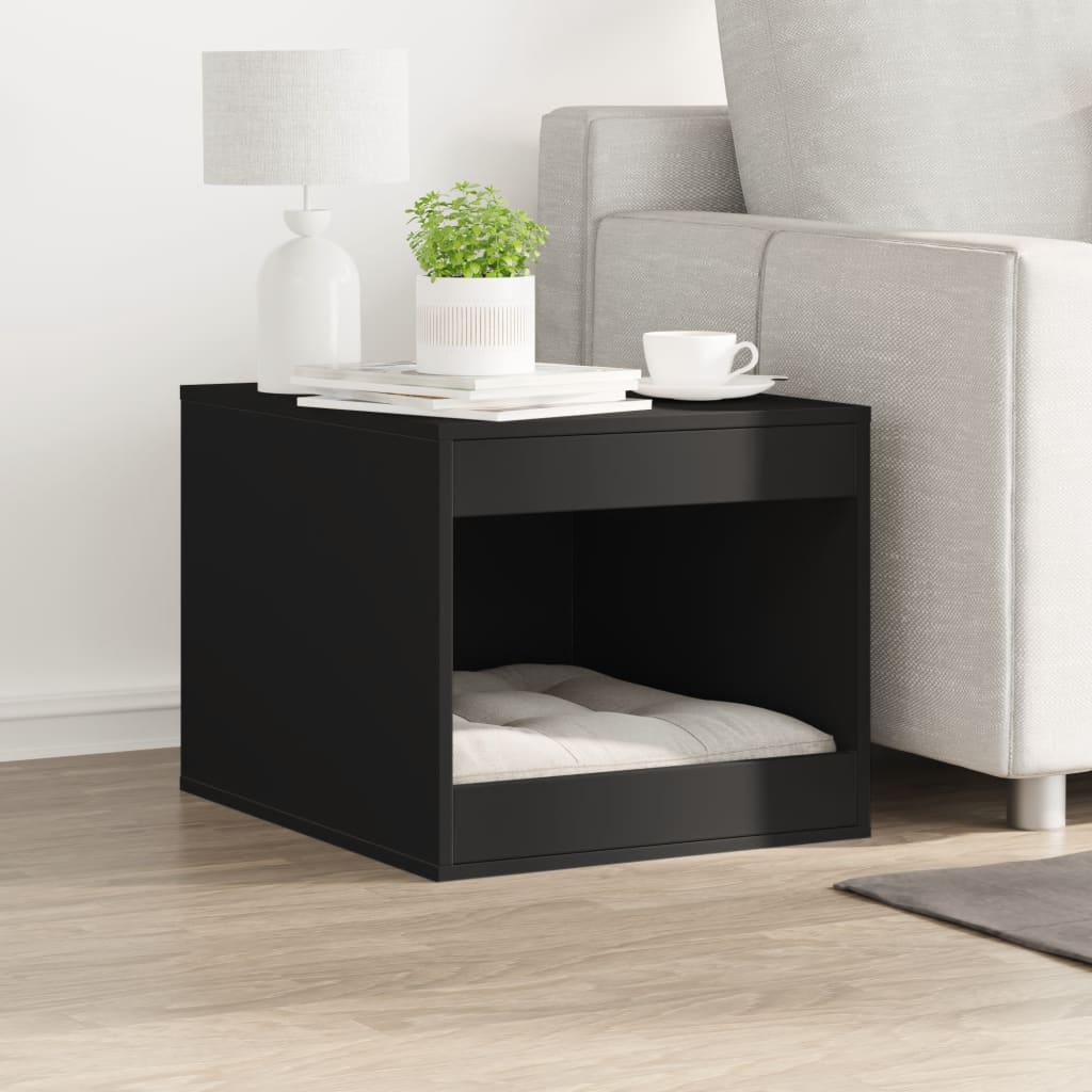 Vidaxx Katzentoilette 47x59x42 cm lackiertes Holz schwarz