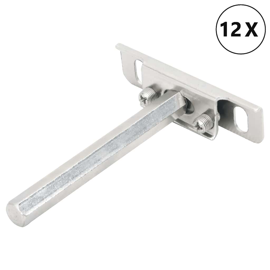 Vidaxx schwebende Regalhalterungen 12 Stück unsichtbar ø12x100 mm Kohlenstoffstahl
