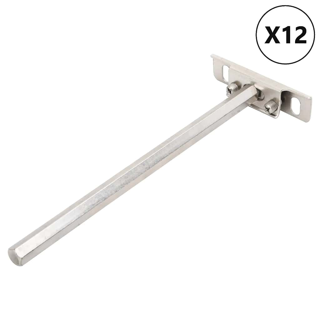 Vidaxx schwebende Regalhalterungen 12 Stück unsichtbar ø12x200 mm Kohlenstoffstahl