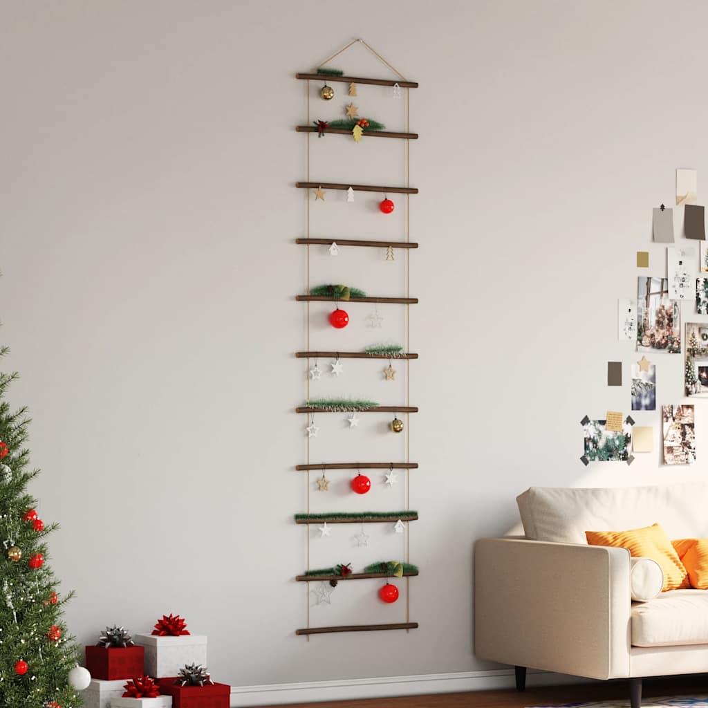 Vidaxx Wanddekoration leiterförmig 50x200 cm Naturzweig