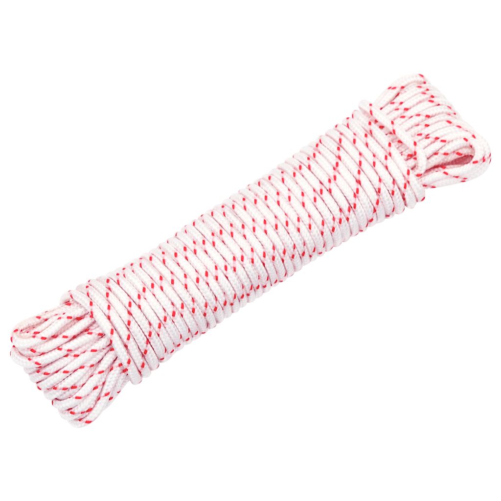 Vidaxl Zugschnur-Starterschnur weiß und rot ø3 mm 10 m Nylon