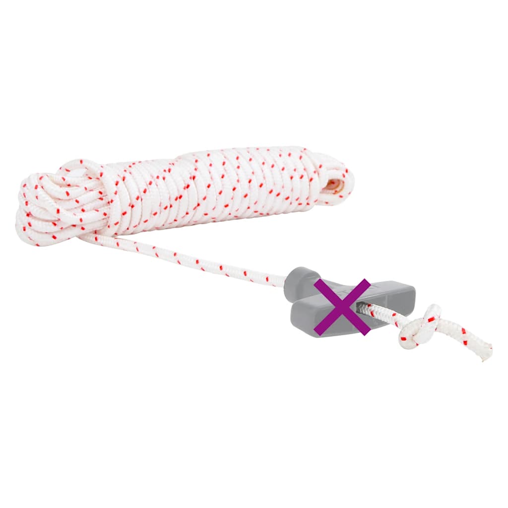 Vidaxl Zugschnur-Starterschnur weiß und rot ø6 mm 10 m Nylon