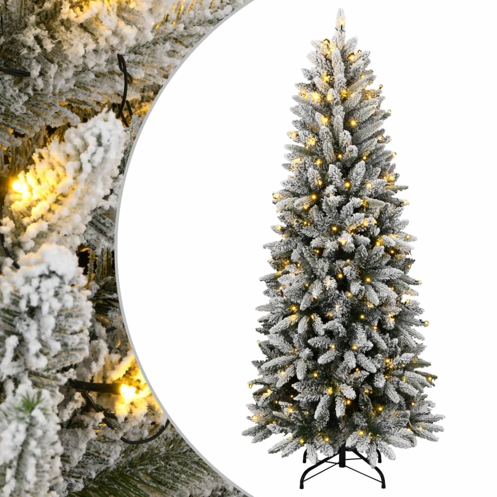 VidaXL Künstlicher Weihnachtsbaum mit 300 LEDs und Schnee 180 cm