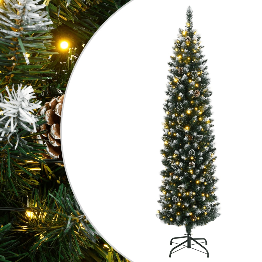 VidaXL Künstlicher Weihnachtsbaum schmal mit 150 LEDs 120 cm