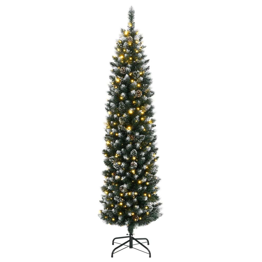 VidaXL Künstlicher Weihnachtsbaum schmal mit 300 LEDs 210 cm
