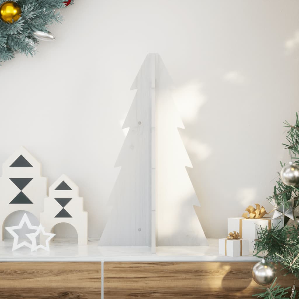Vidaxx Weihnachtsdekoration Weihnachtsbaum 69,5 cm massives Kiefernholz weiß