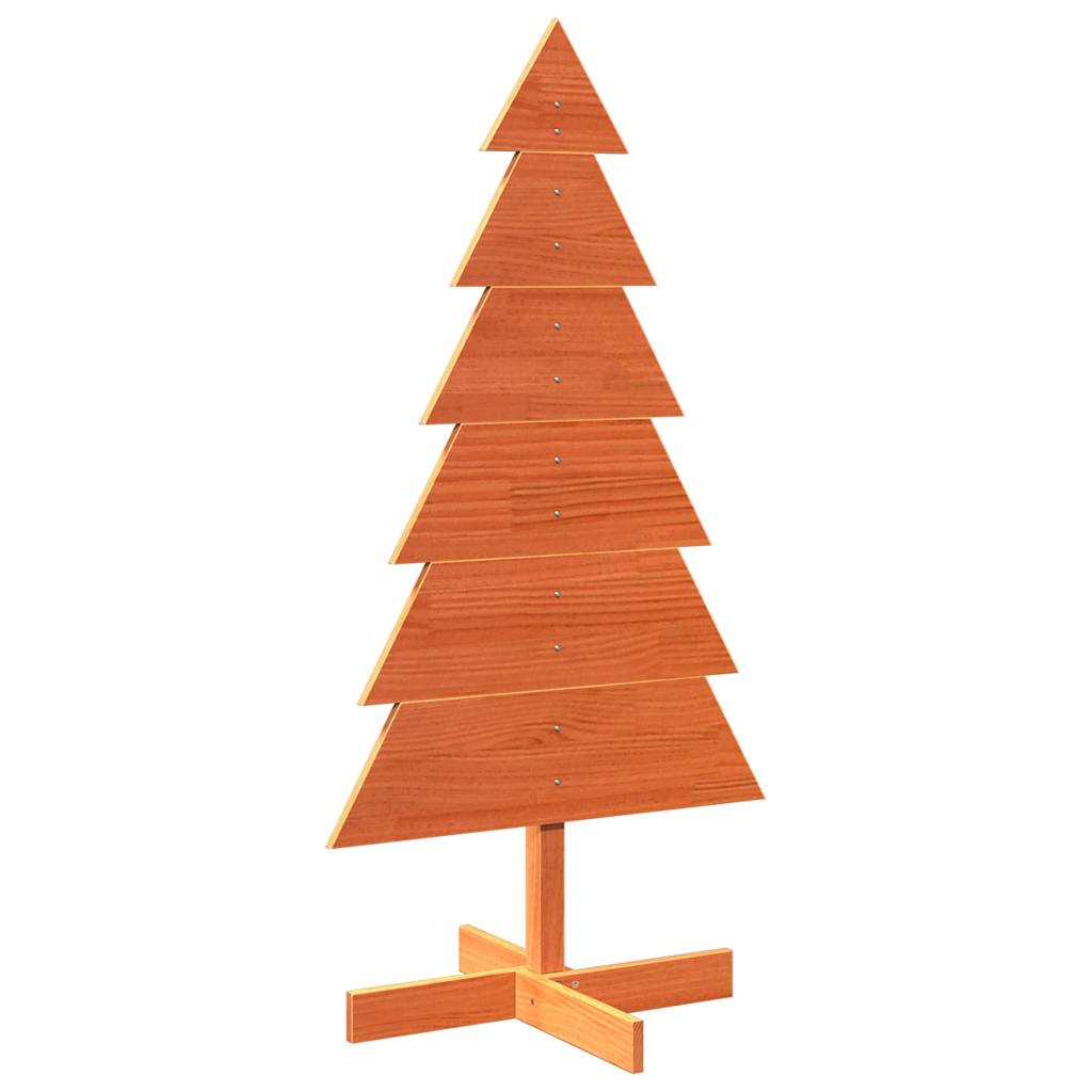 Vidaxx Weihnachtsdekoration Weihnachtsbaum 120 cm massives Kiefernholz, waschbraun