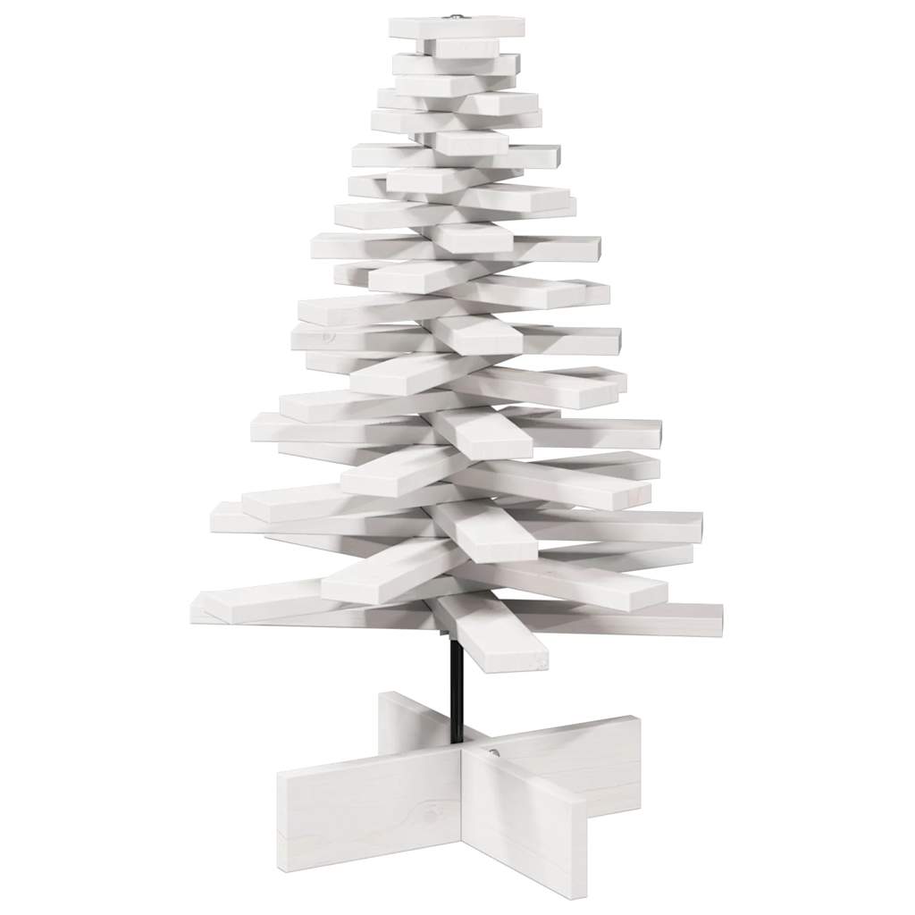 Vidaxx Weihnachtsdekoration Weihnachtsbaum 80 cm massives Kiefernholz weiß