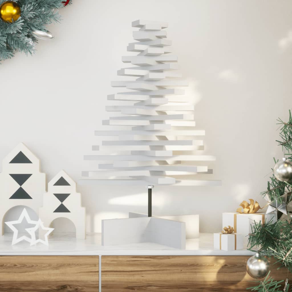 Vidaxx Weihnachtsdekoration Weihnachtsbaum 80 cm massives Kiefernholz weiß
